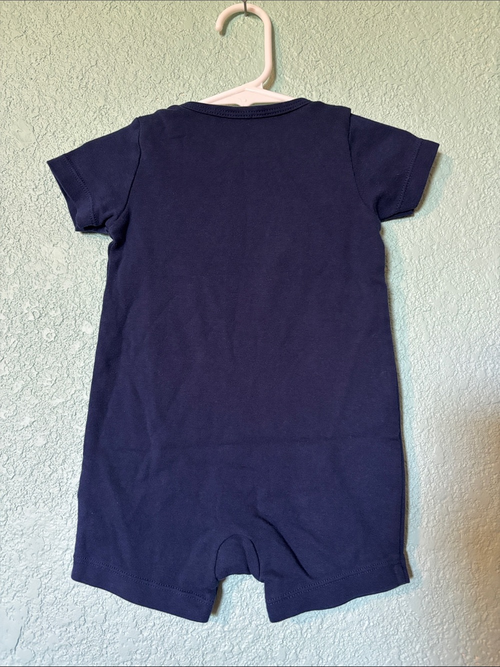 Carter's Navy 'So Fly' 4th of July Short-Sleeve Romper, 9 mos - like new - Picture 4 of 4